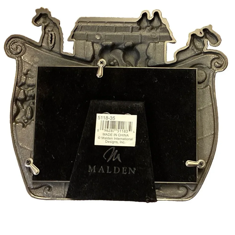 Malden Noah's Ark Two by Two Pewter 3.5x5 Tabletop Photo Frame